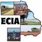 ECIA logo with collage of rural and urban images shaped like a region.
