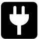 Icon representing an electrical plug.