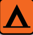 A triangular tent symbol on an orange background, indicating a camping or outdoor area.