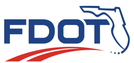 FDOT logo with Florida map outline and red swoosh.